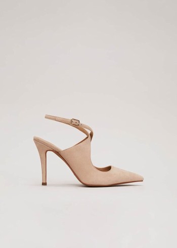 Phase Eight Cross Overs Heels Cream Canada | IVKJFW-046